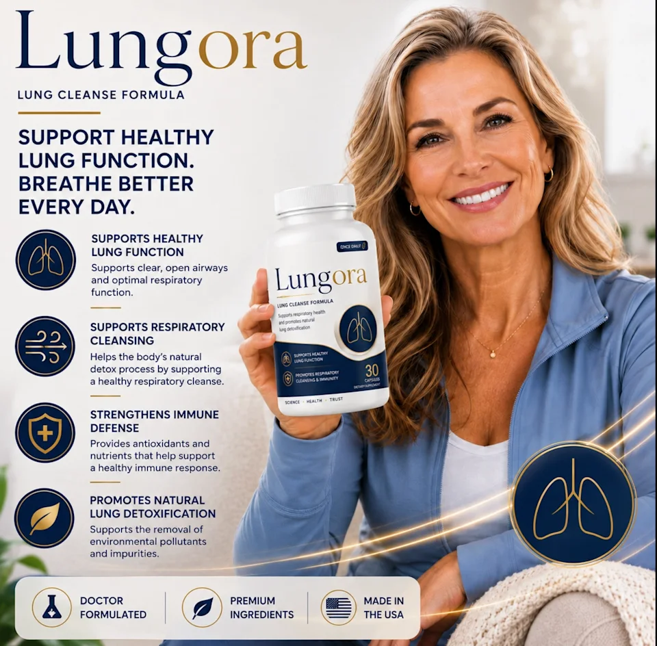 Lungora marketing overview highlighting lung function, respiratory cleansing and immune support